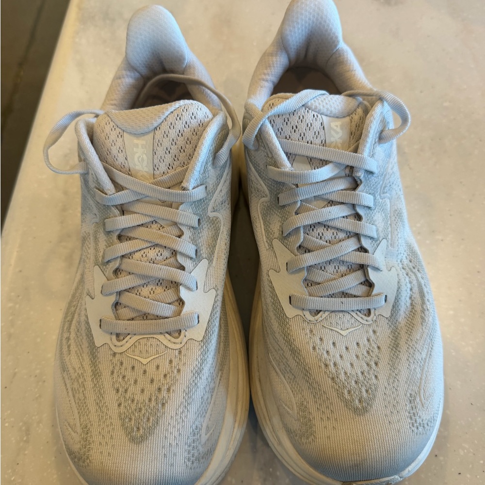 Hoka One One White Athletic Sneakers 7.5 wide
